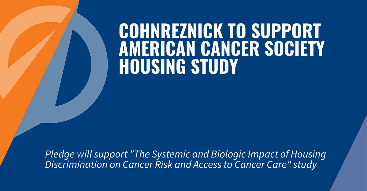 CohnReznick to Support American Cancer Society Housing Study