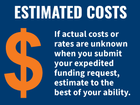 Estimated costs