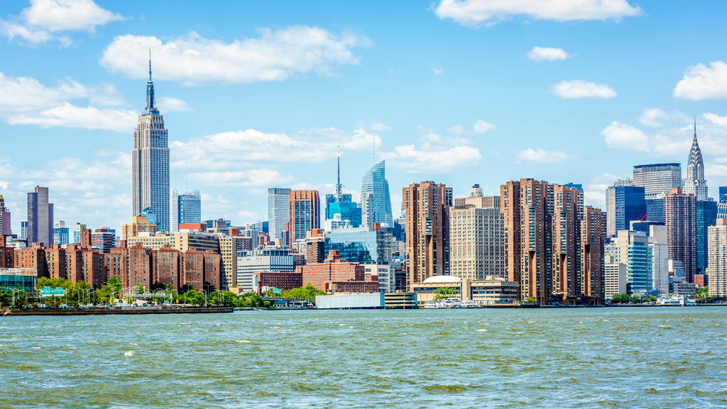 Manhattan seen from the water