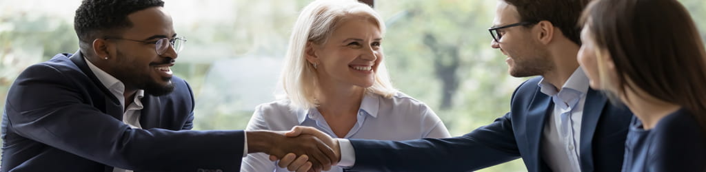 people/colleagues shaking hand over a discussion