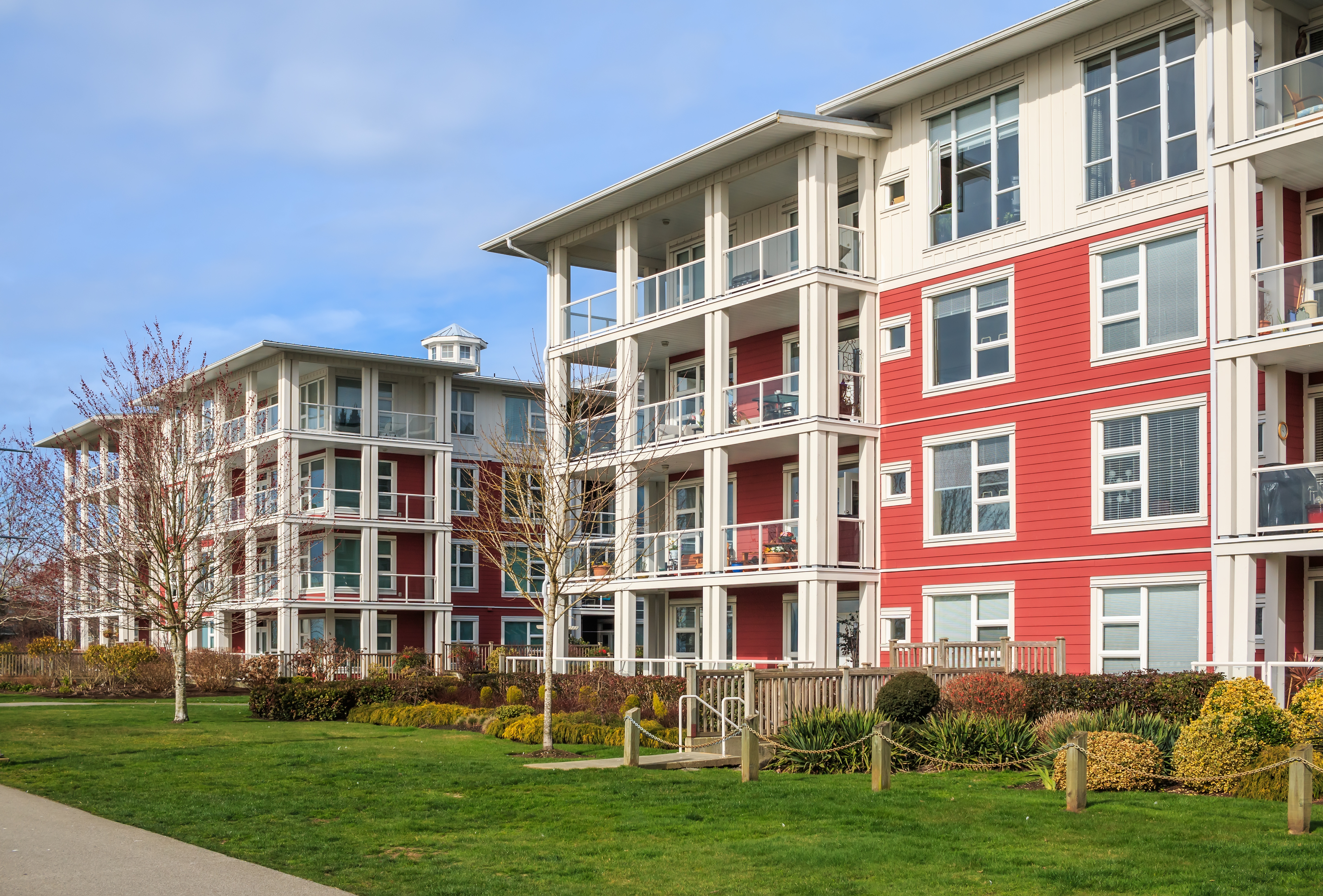 Two apartment buildings