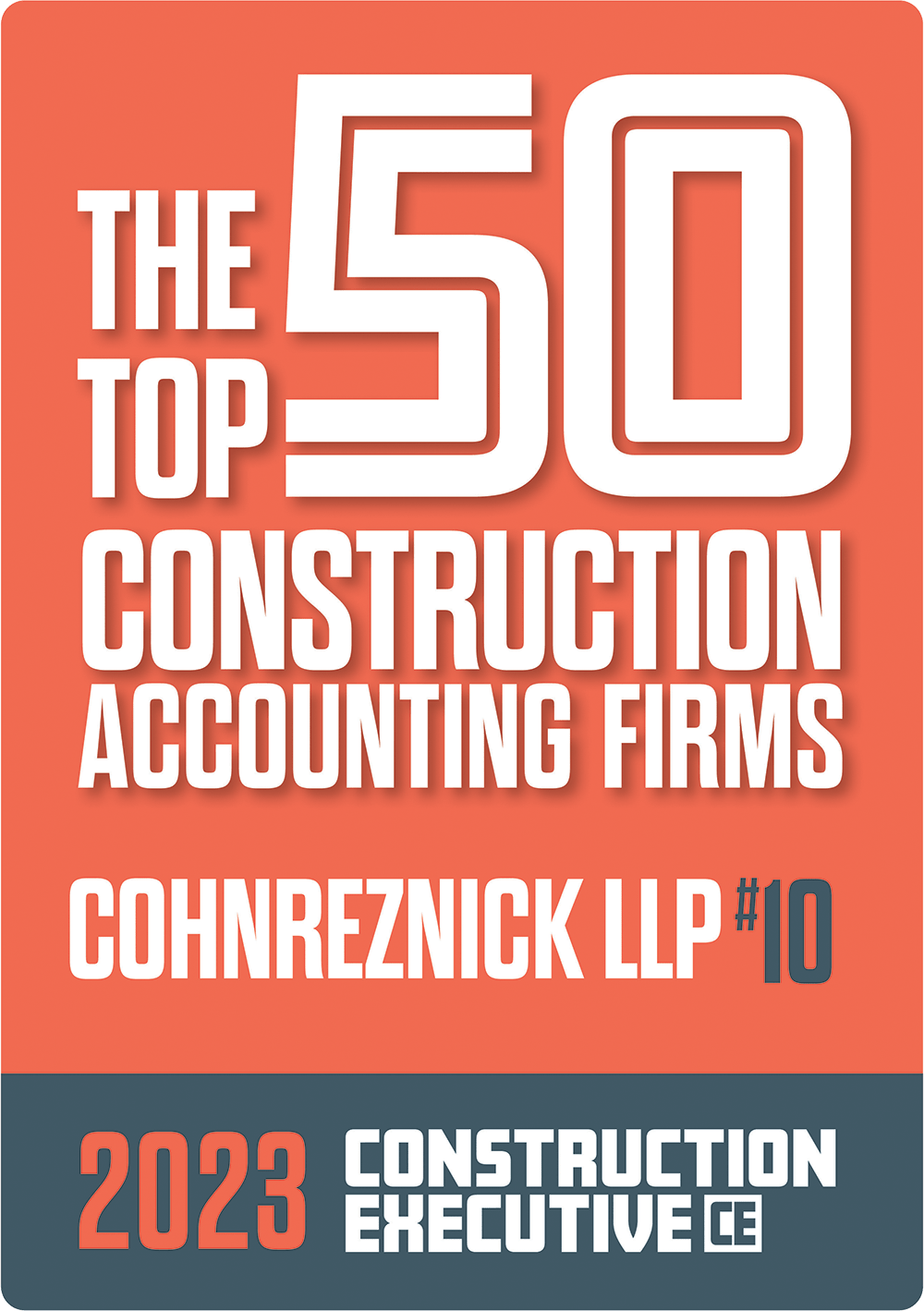 2023 Top 50 Construction Accounting Firm Logo for CohnReznick