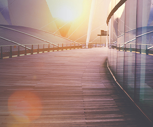 image of a bridge road with overlapping image of buildings