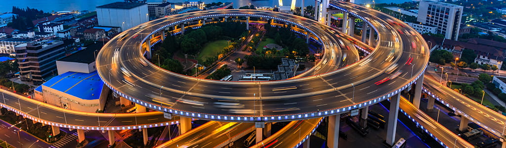 image of a highway illustrating federal grant compliance