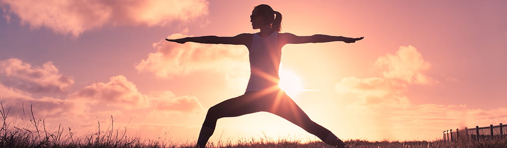 woman doing yoga