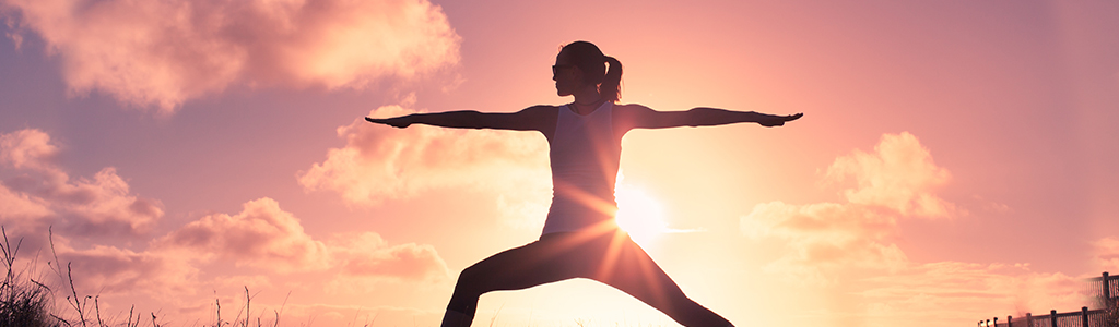 woman doing yoga