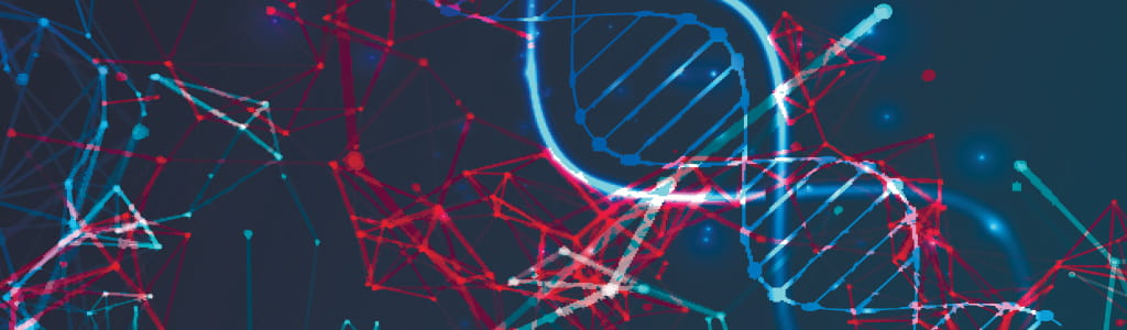 image of a spiral DNA/Virus illustrating clinical research