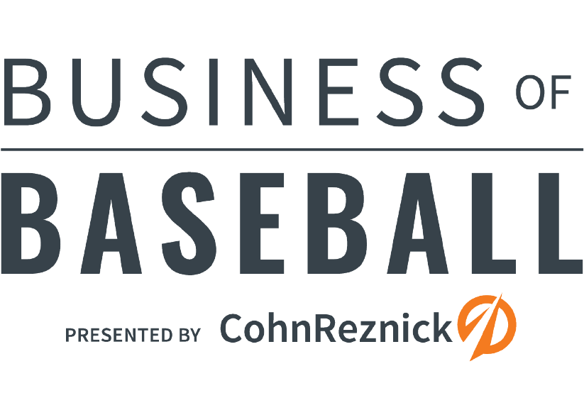 Image with text reading Business of Baseball presented by CohnReznick