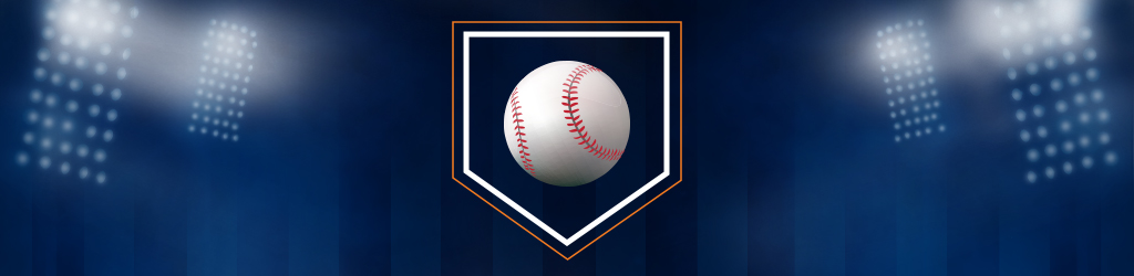 baseball on blue background