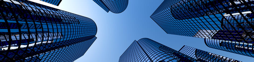 skyscrapers from a ground angle