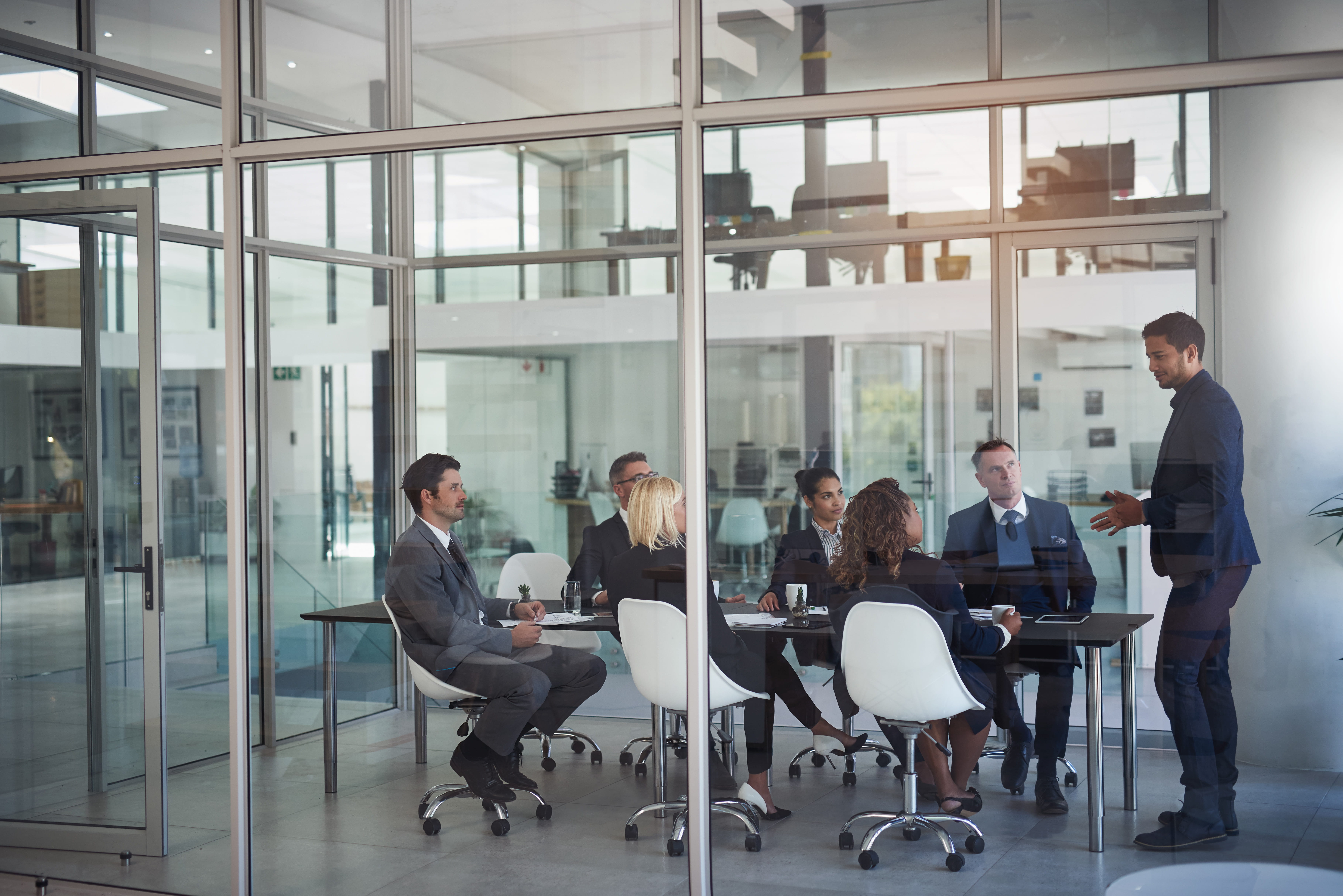 a private equity team