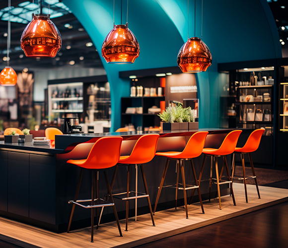 Chairs in a restaurant