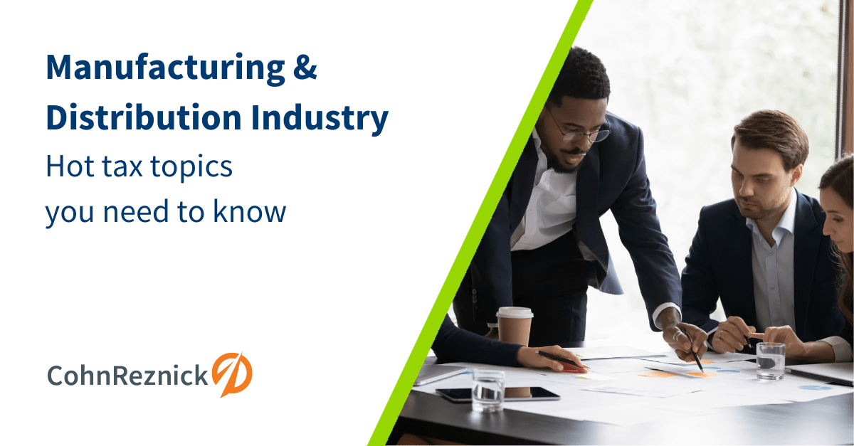 M&D Hot Tax Topics You Need to Know CohnReznick