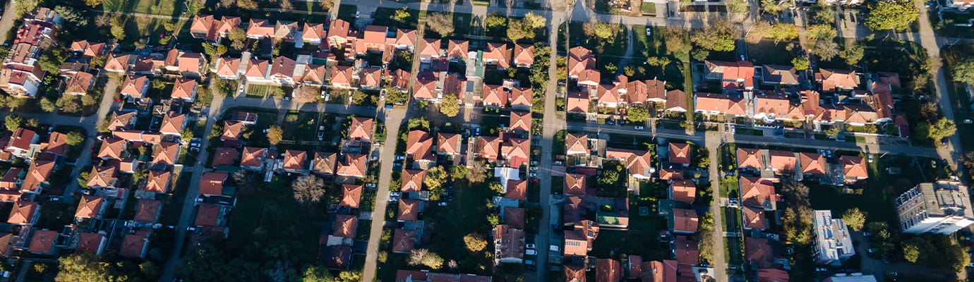birds eye view of residential housing
