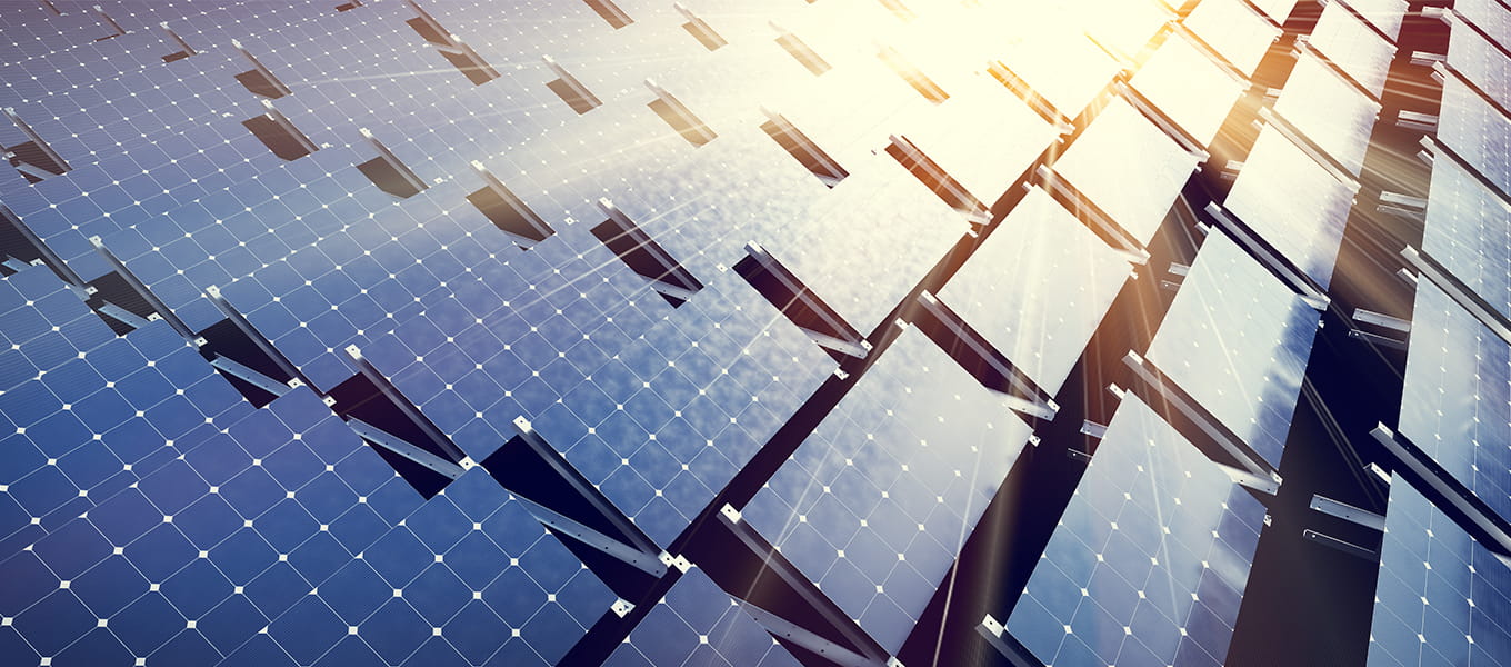 a grid of solar panels