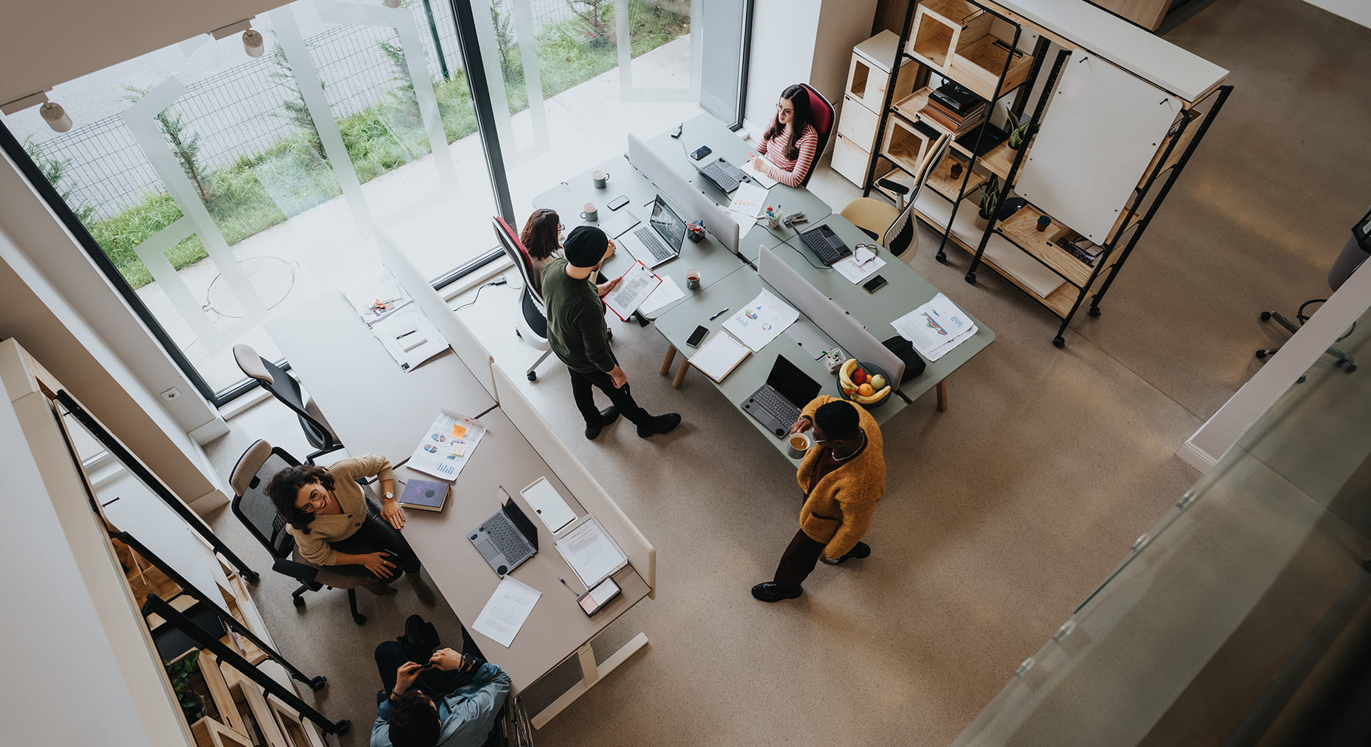 people working together at a desk