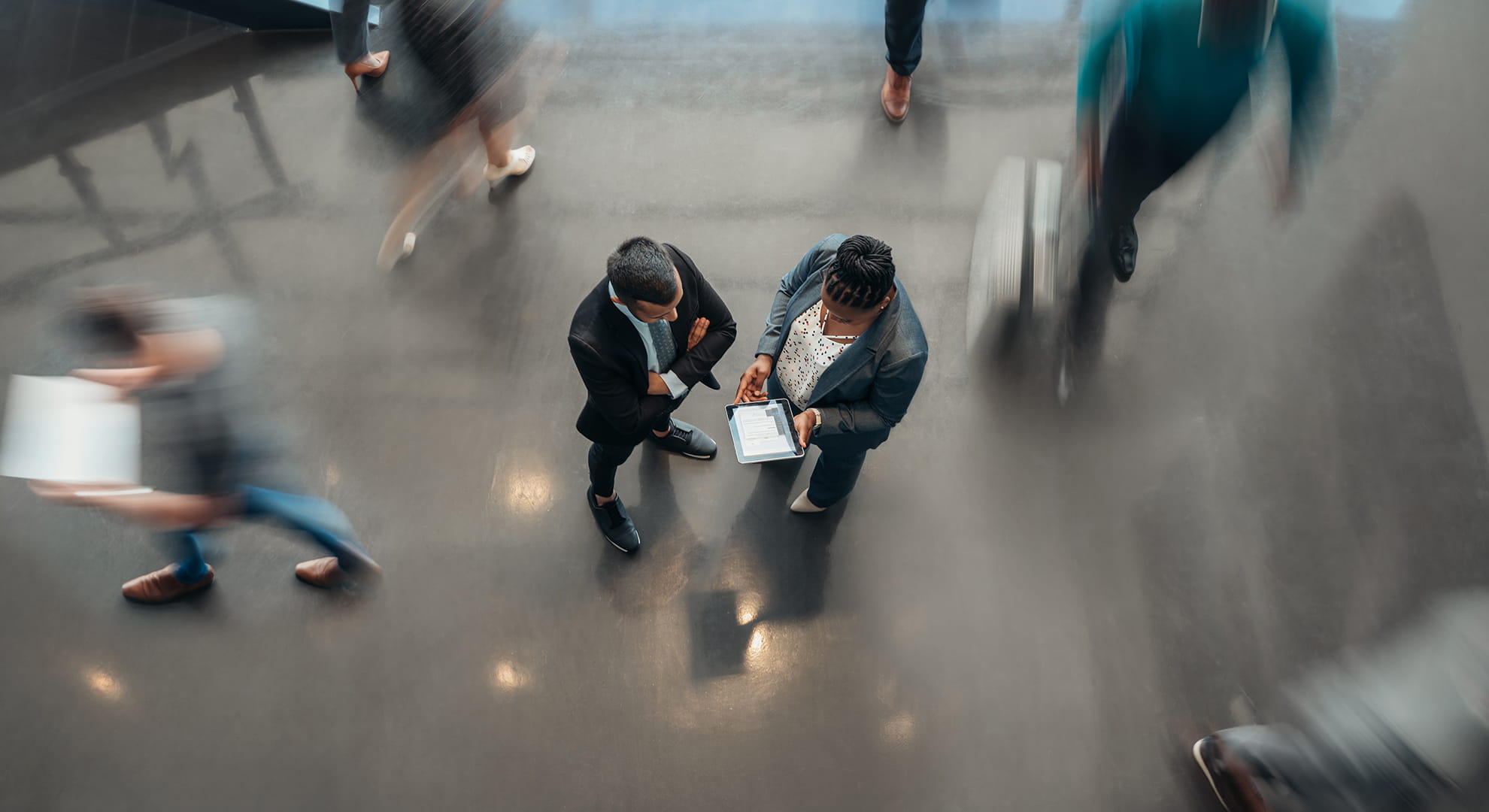 people working together at a desk